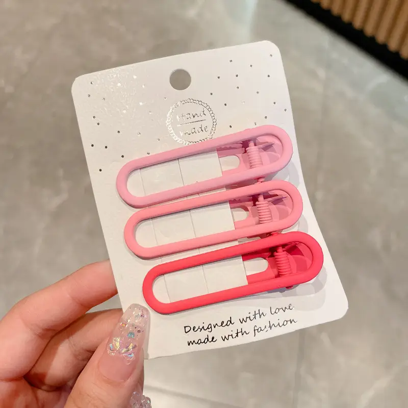 Pink Hair Clips for Women's Side Fringe & Makeup - Image 13
