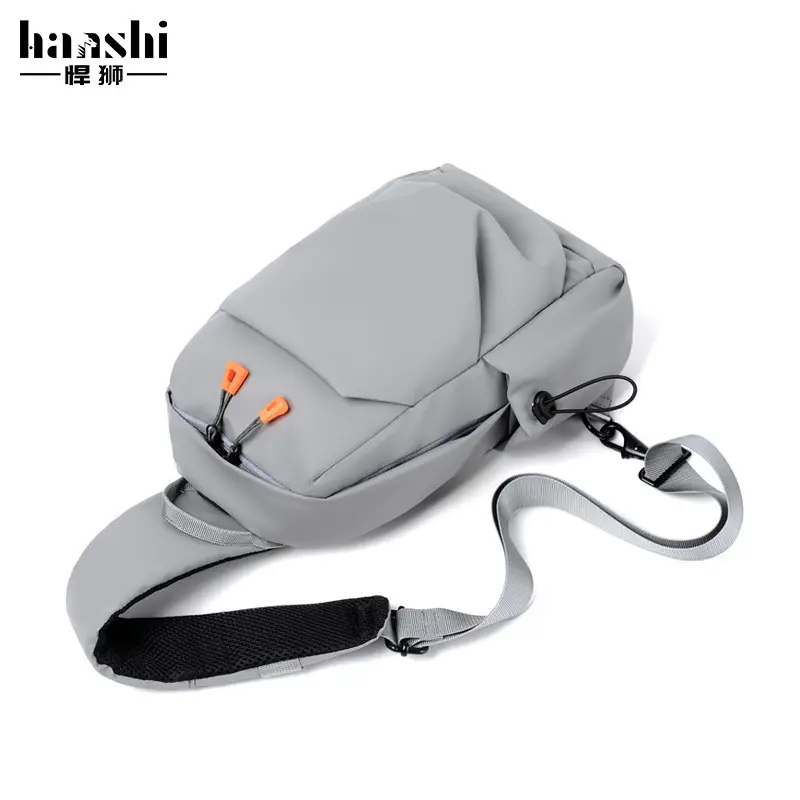 Men's Waterproof Crossbody Bag Black Multi Layer - Image 6