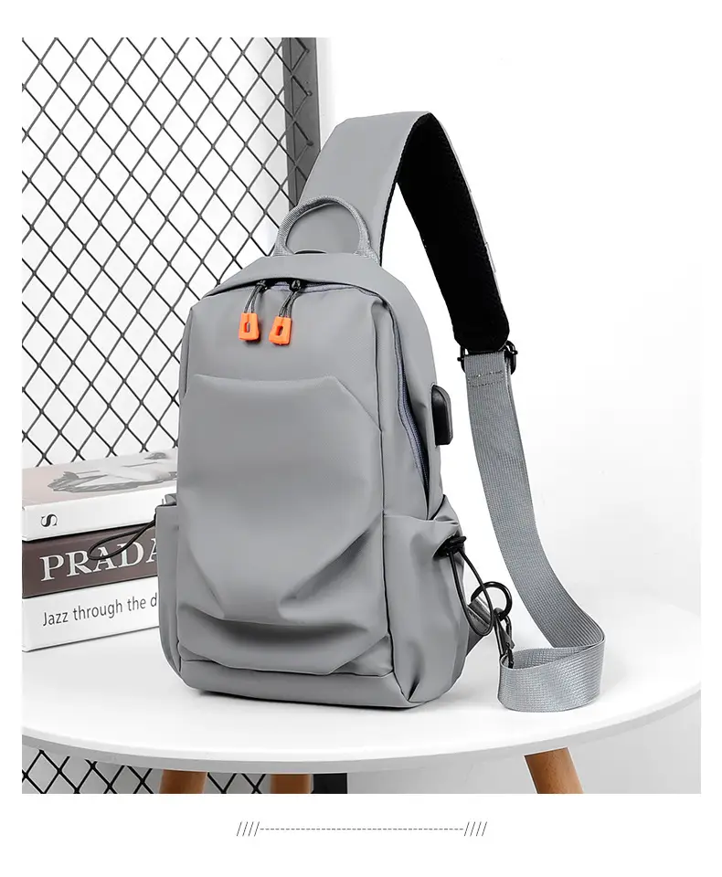 Men's Waterproof Crossbody Bag Black Multi Layer — feature 24