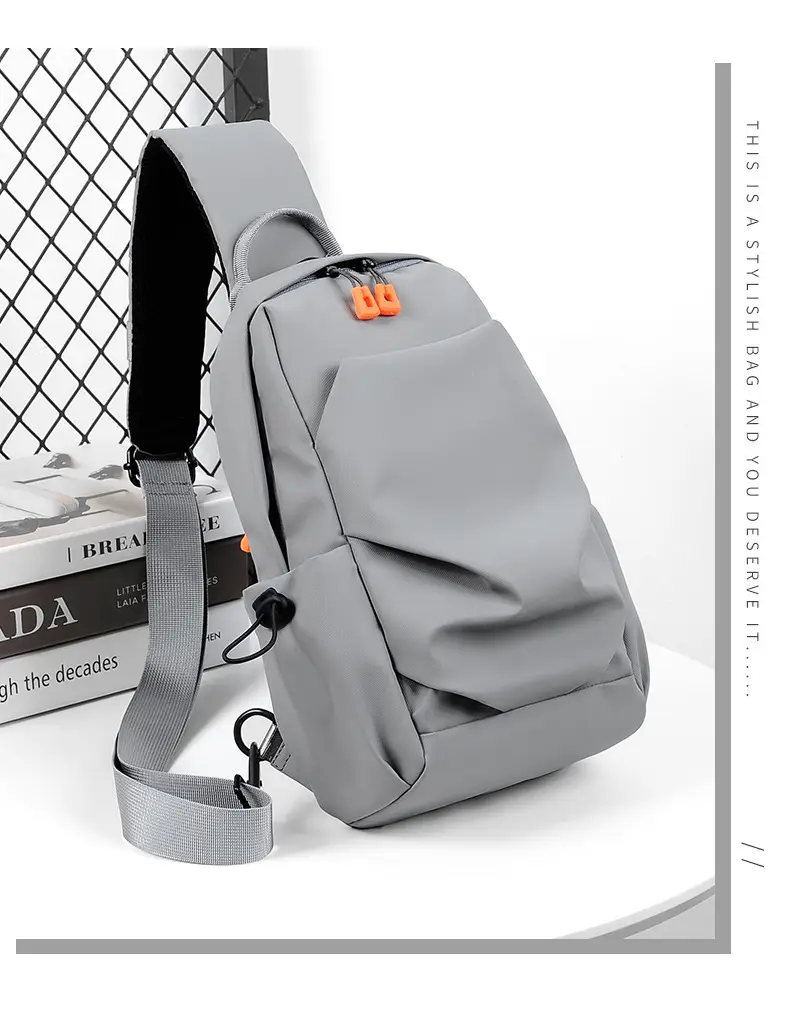 Men's Waterproof Crossbody Bag Black Multi Layer — feature 25