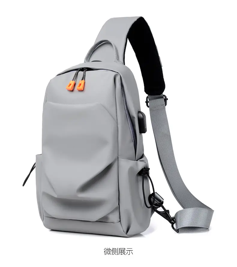 Men's Waterproof Crossbody Bag Black Multi Layer — feature 31
