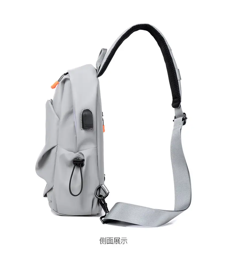 Men's Waterproof Crossbody Bag Black Multi Layer — feature 32