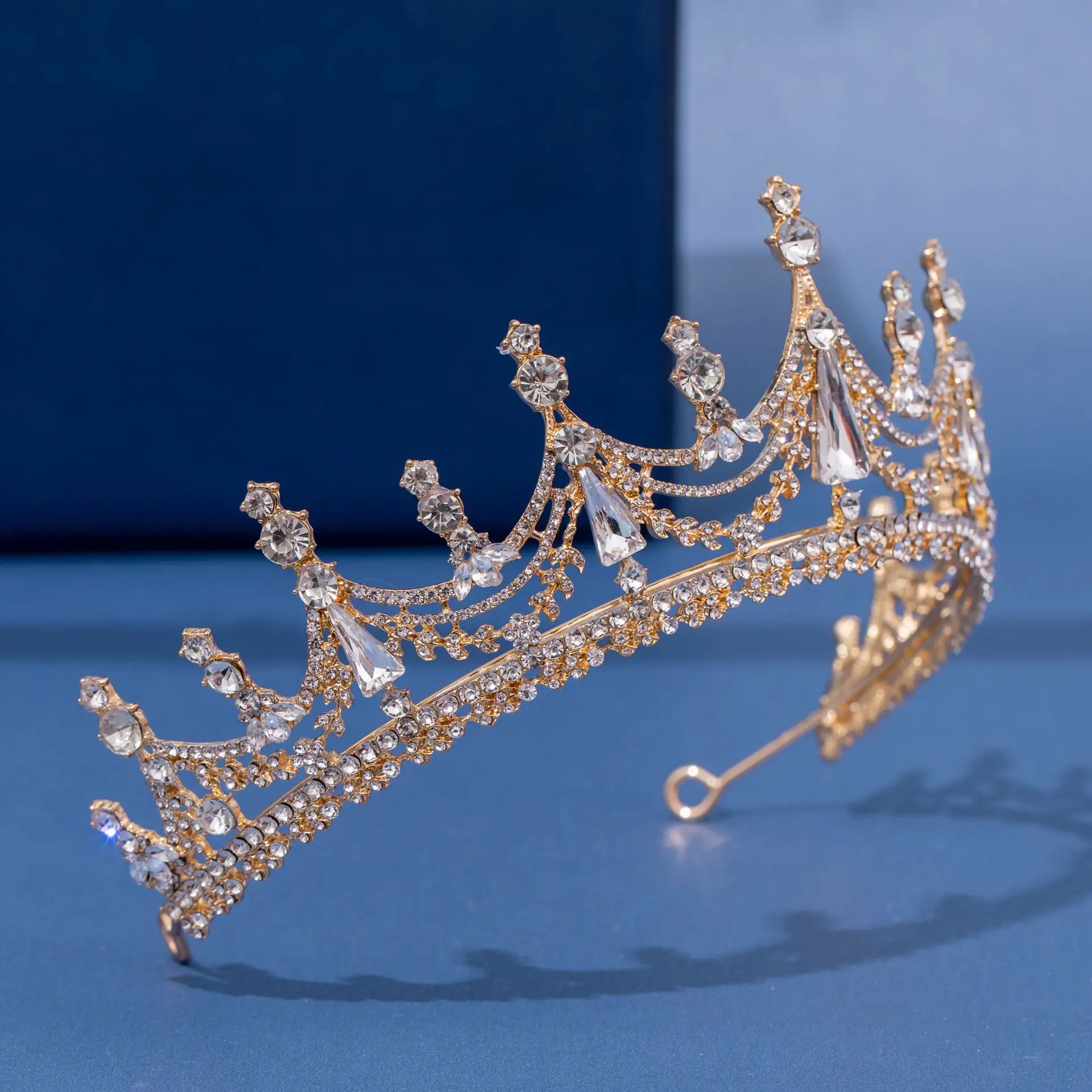 Full Zircon Copper Bridal Crown for Women - Image 5