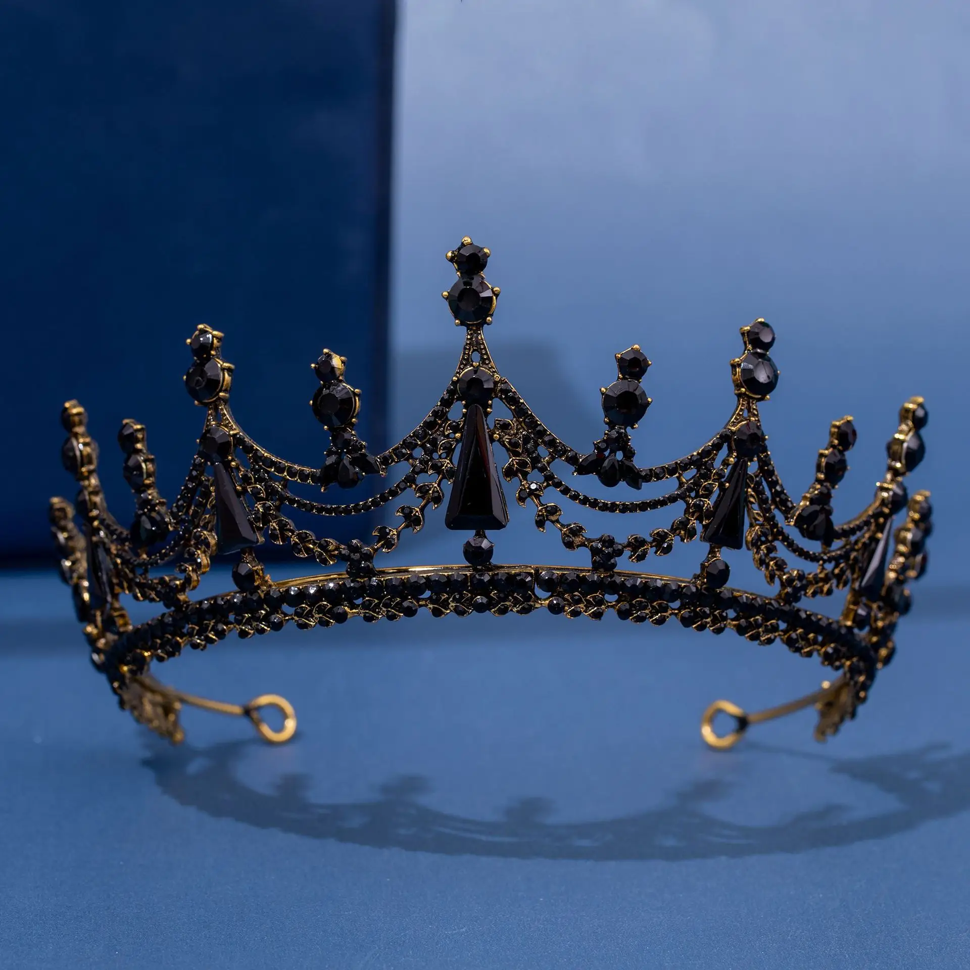 Full Zircon Copper Bridal Crown for Women - Image 3