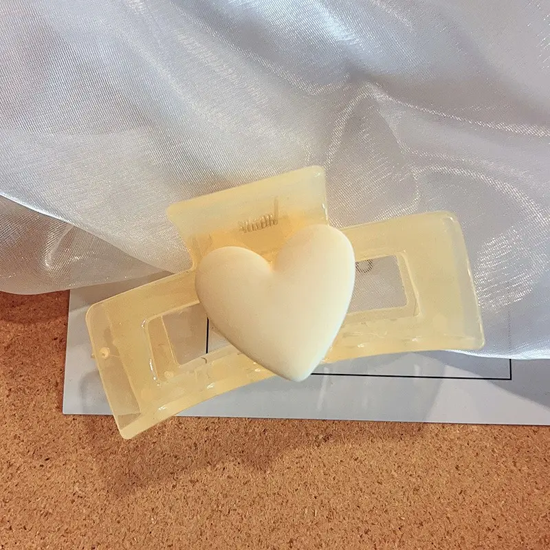 New Arrival Multi-Color Heart Grip Hair Clips Set - Image 6