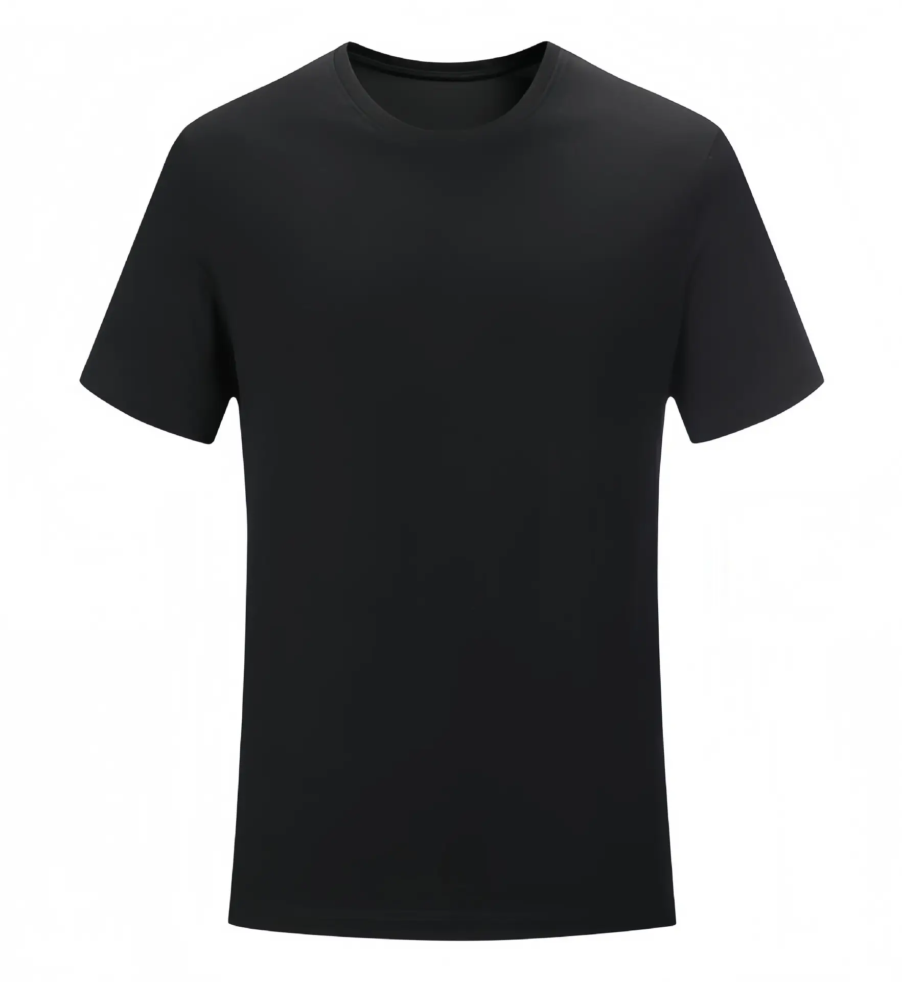 Men Red Cotton Summer T-Shirt Solid Color - Image 2