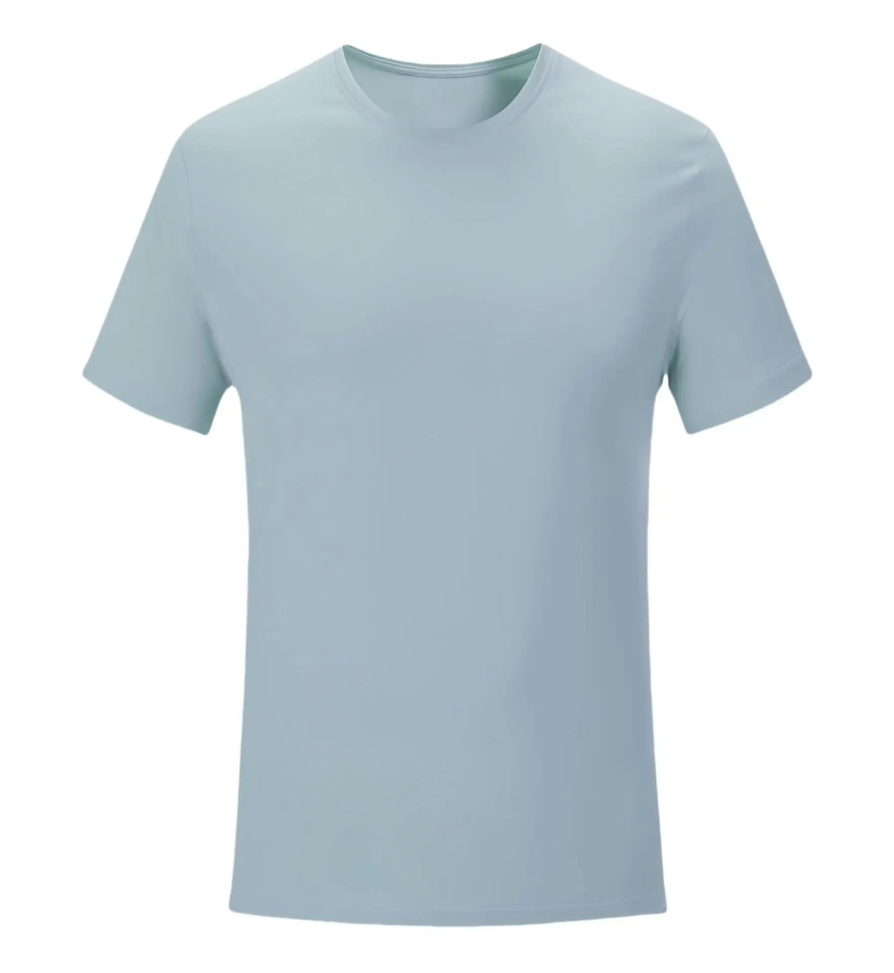 Men Red Cotton Summer T-Shirt Solid Color - Image 3