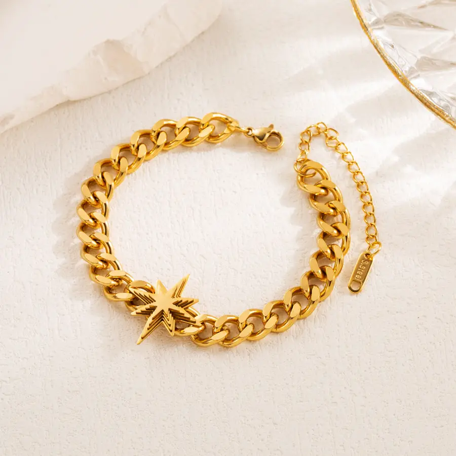 Gold Butterfly Star Chain Bracelets Set - Image 5