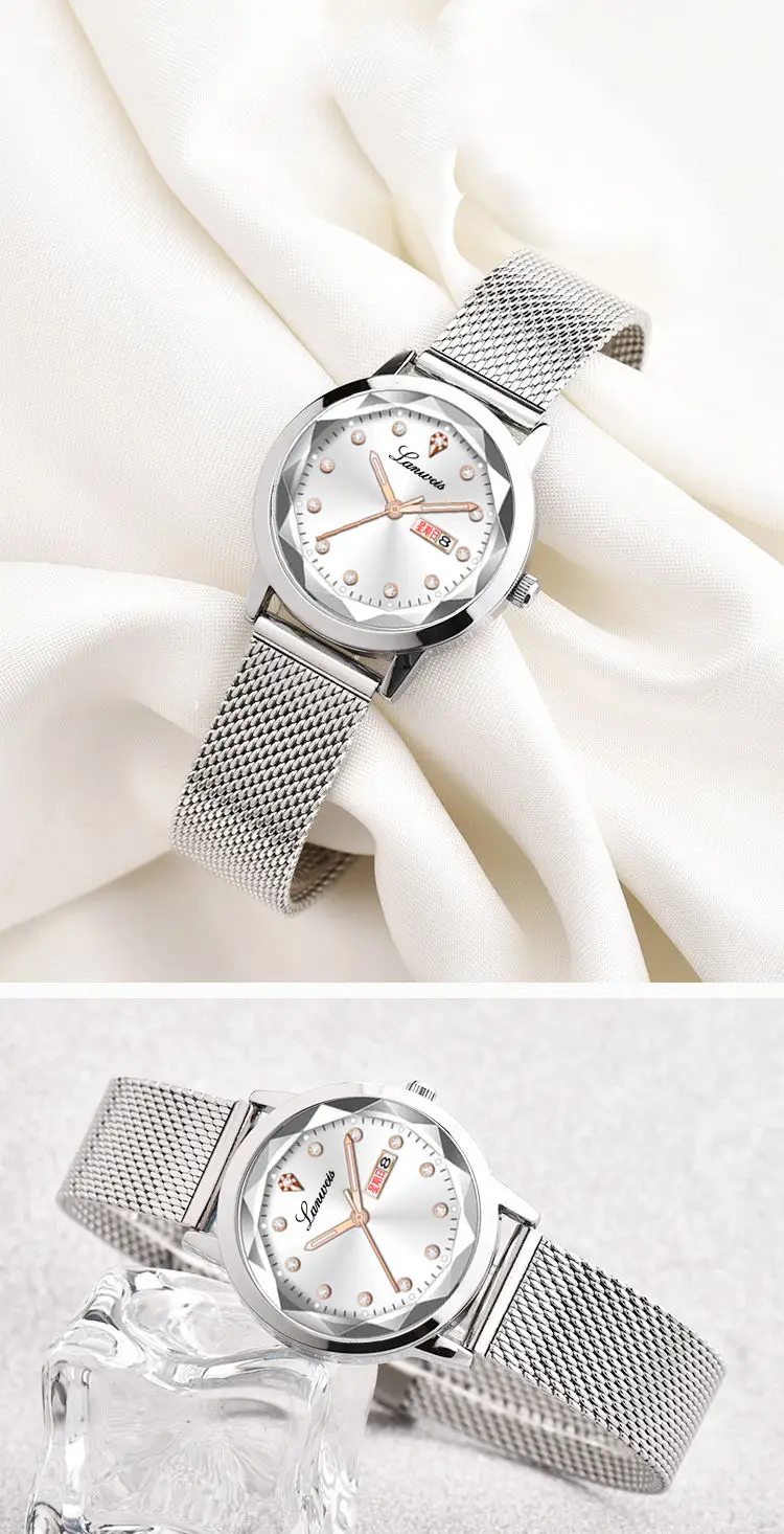 Women's Ultra-Thin Quartz Watch with Red Dial — feature 11