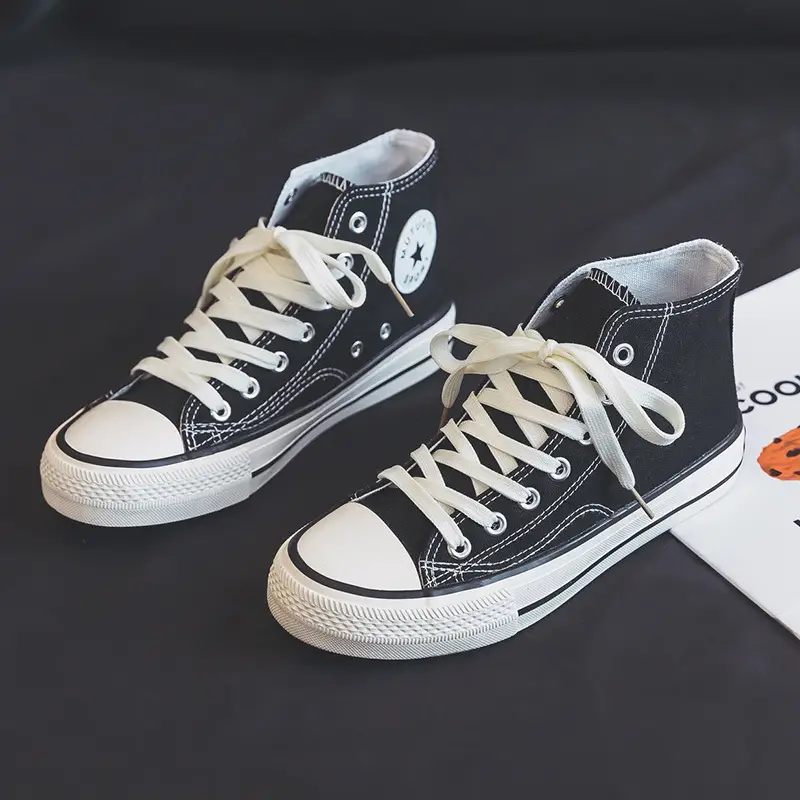 1970S Replica High-Top Canvas Shoes for Women Spring K-Style Versatile Casual Shoes Student Couple Style Cloth Shoes Trendy K19