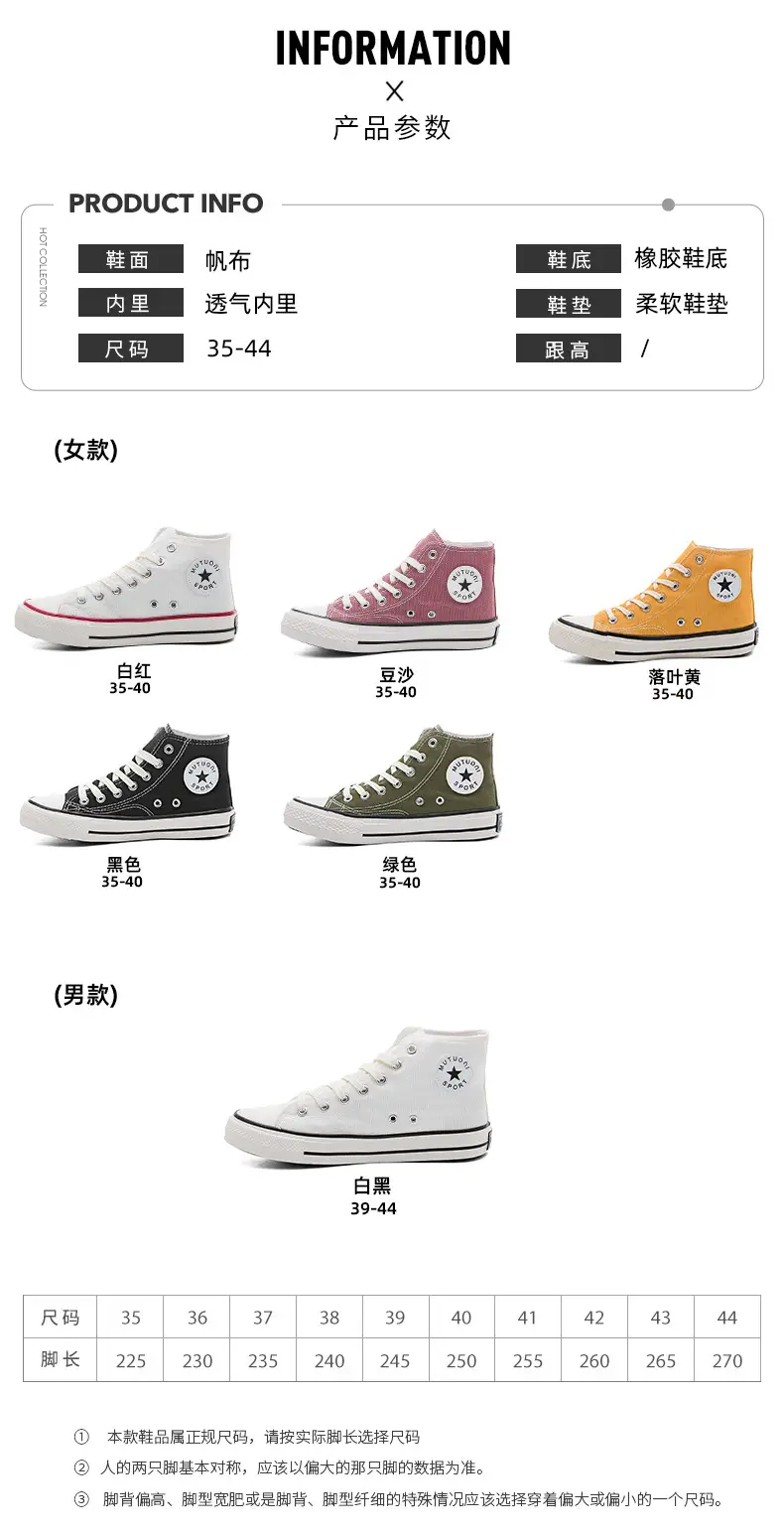 1970S Replica High-Top Canvas Shoes for Women Spring K-Style Versatile Casual Shoes Student Couple Style Cloth Shoes Trendy K19 — feature 3