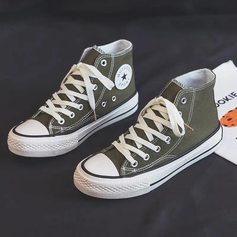 1970S Replica High-Top Canvas Shoes for Women Spring K-Style Versatile Casual Shoes Student Couple Style Cloth Shoes Trendy K19