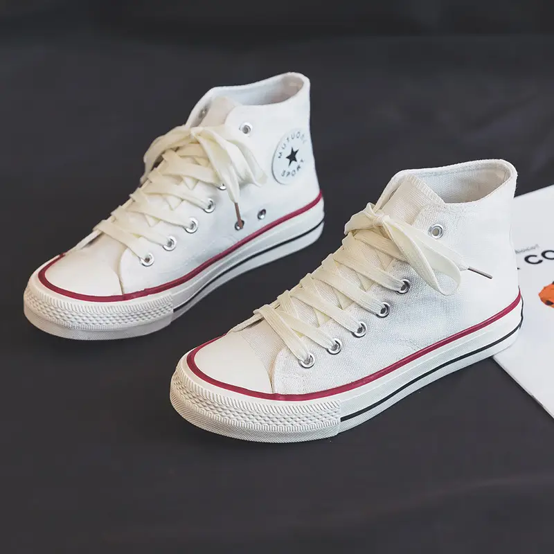 1970S Replica High-Top Canvas Shoes for Women Spring K-Style Versatile Casual Shoes Student Couple Style Cloth Shoes Trendy K19