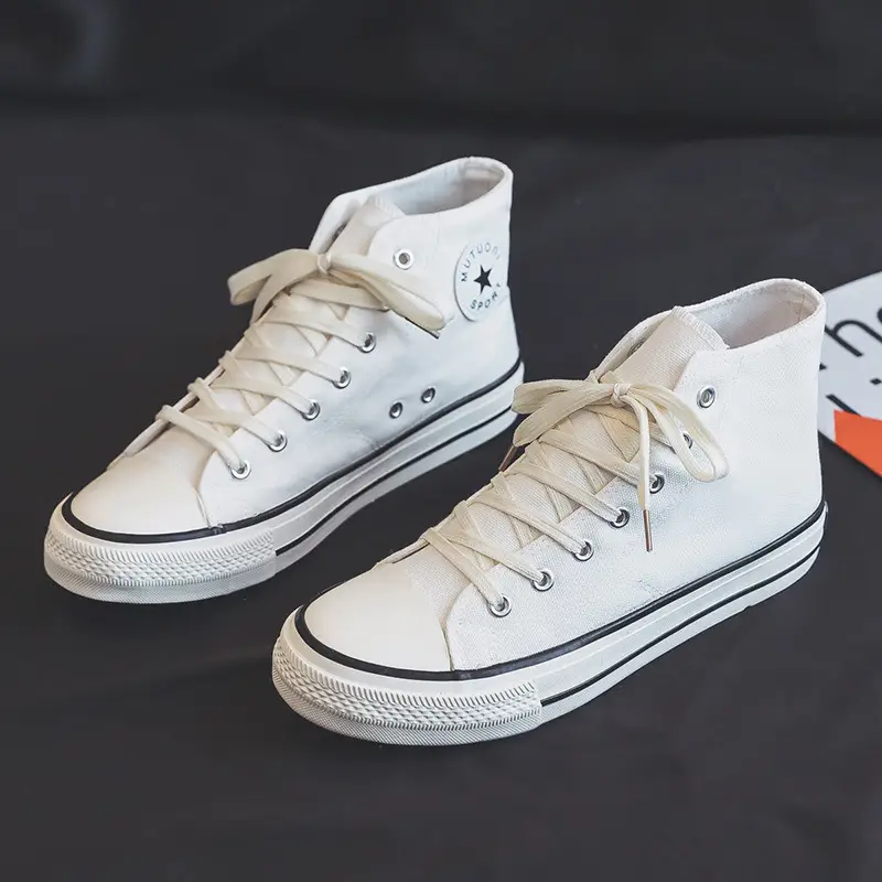 1970S Replica High-Top Canvas Shoes for Women Spring K-Style Versatile Casual Shoes Student Couple Style Cloth Shoes Trendy K19
