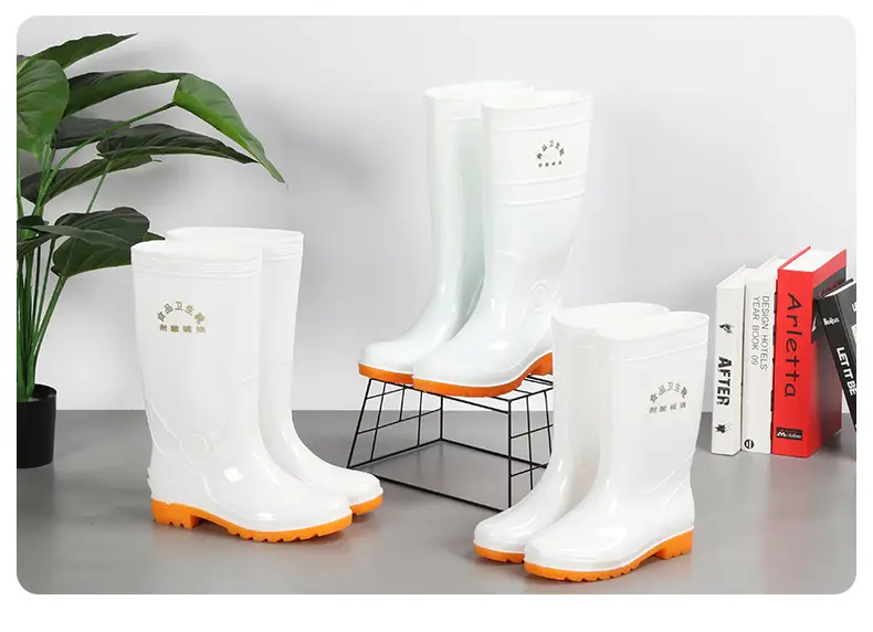 Men's PVC Rubber Rain Boots Black 33cm High — feature 22
