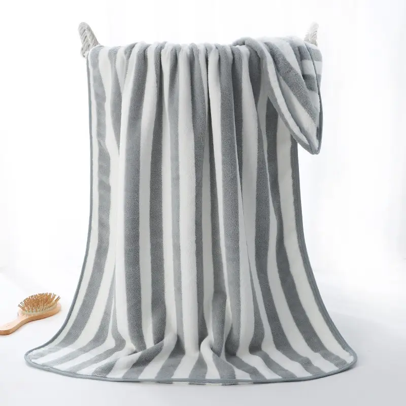 Coral Fleece Bath Towel Extra Thick Absorbent Quick Dry - Image 11
