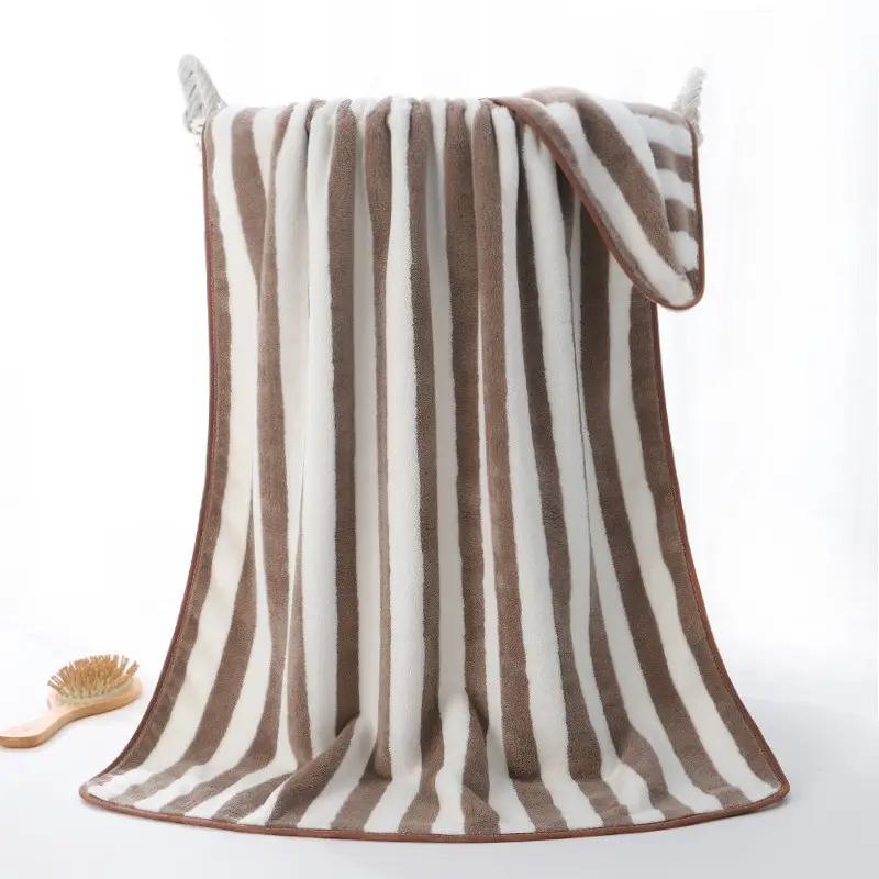 Coral Fleece Bath Towel Extra Thick Absorbent Quick Dry - Image 12