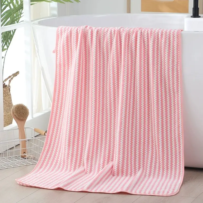 Coral Fleece Bath Towel Extra Thick Absorbent Quick Dry - Image 15