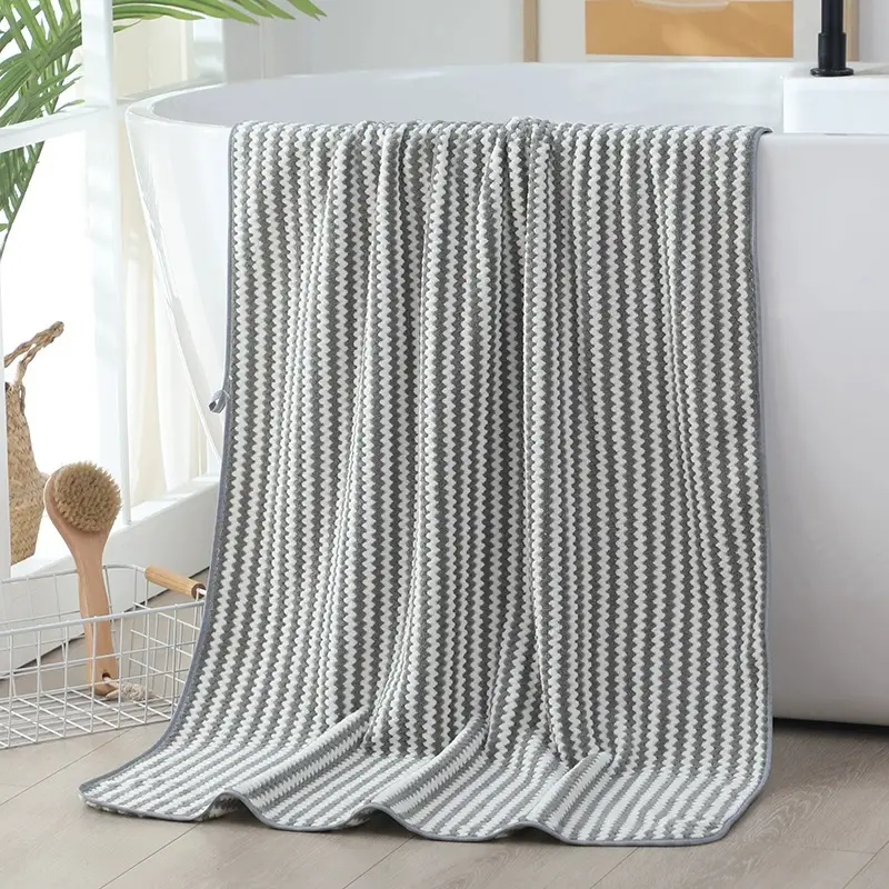 Coral Fleece Bath Towel Extra Thick Absorbent Quick Dry - Image 18