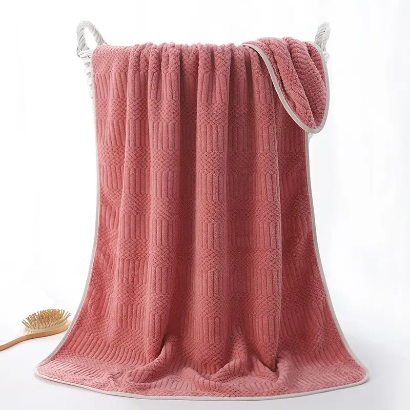 Coral Fleece Bath Towel Extra Thick Absorbent Quick Dry - Image 2