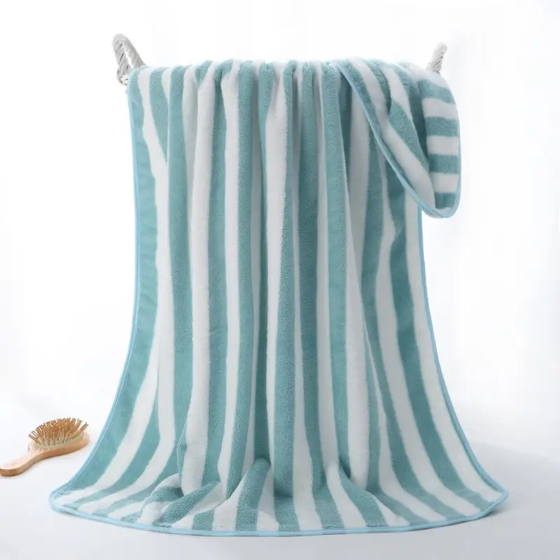 Coral Fleece Bath Towel Extra Thick Absorbent Quick Dry - Image 9