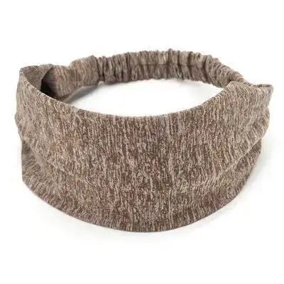 Sweat Absorbent Yoga Hair Band Brown - Image 9