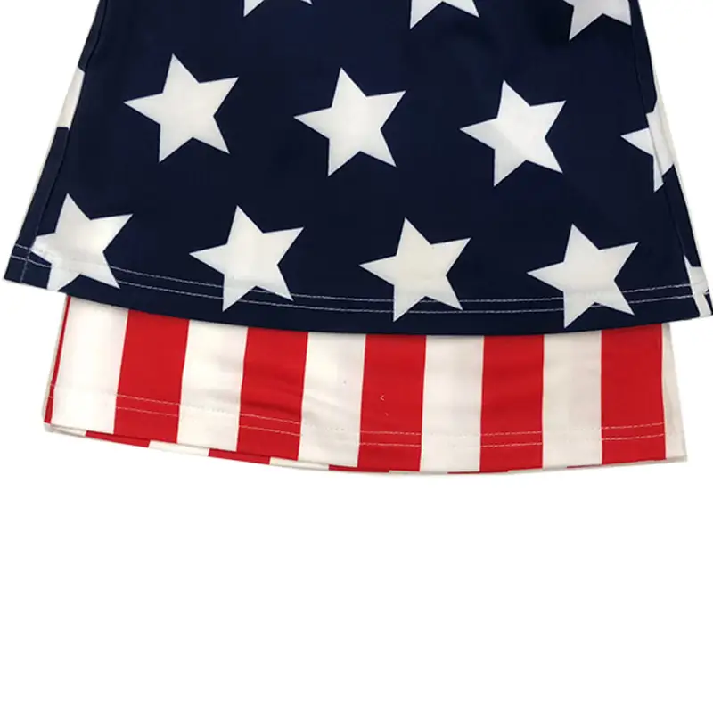American Flag Denim Knitted Flare Pants High Waist Long — feature 4