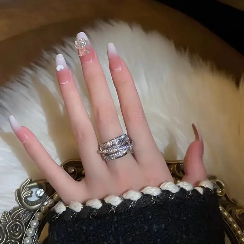 Multi Layer Rhinestone Ring for Women — feature 2