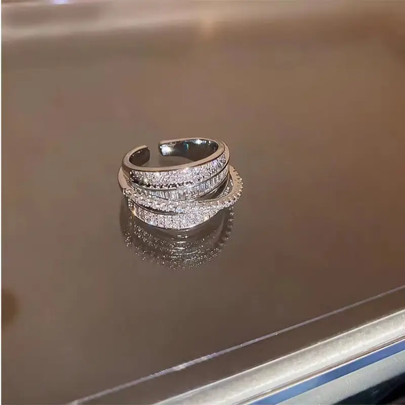 Multi Layer Rhinestone Ring for Women — feature 9
