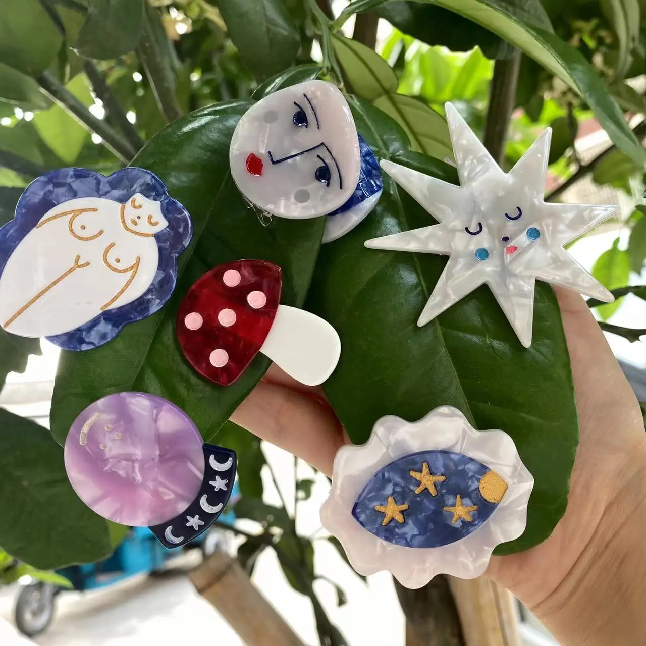 Cute Cartoon Hair Clips Star Mushroom Duckbill Set — feature 38