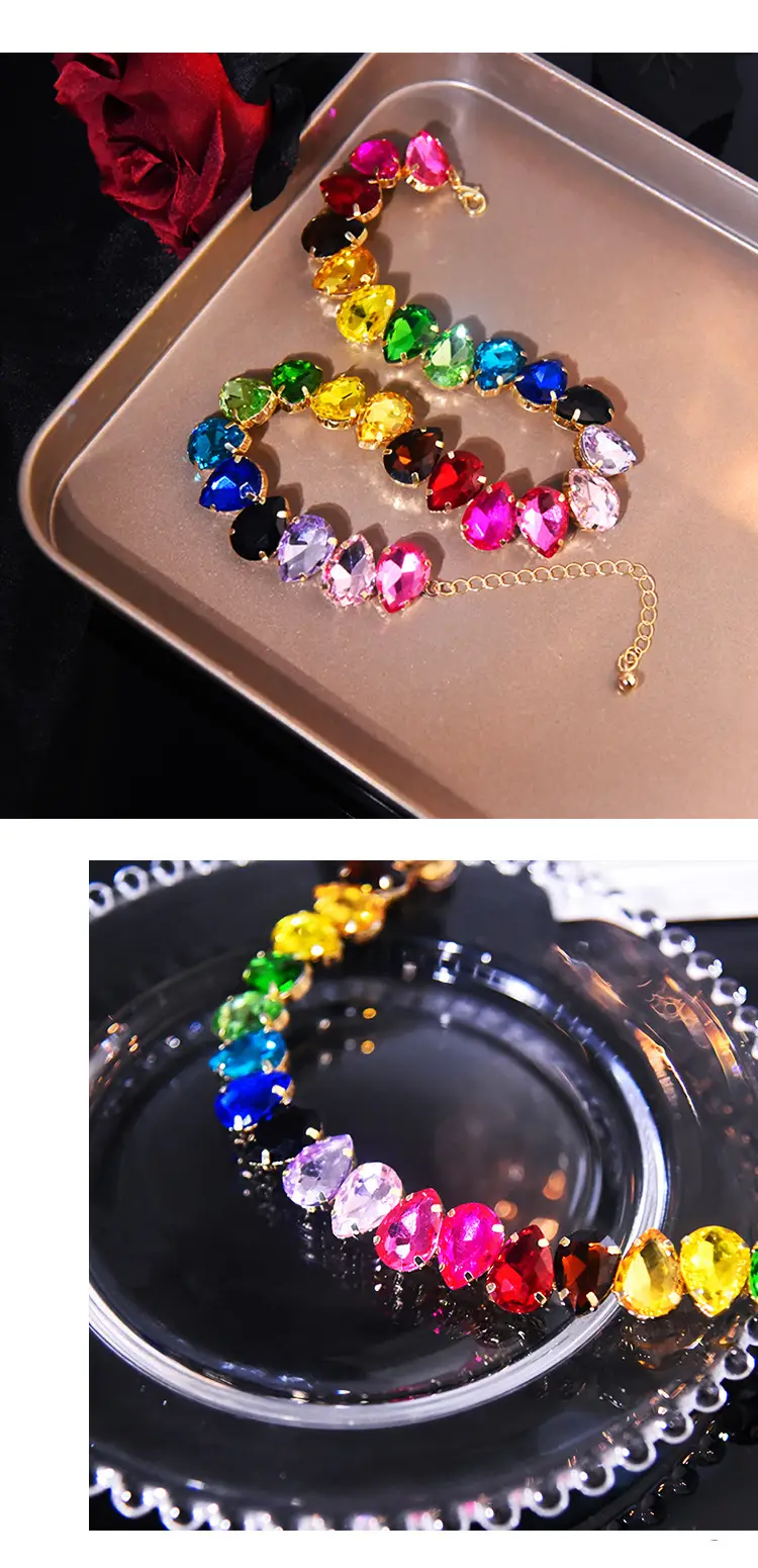 Crystal Exaggerated Necklace for Women with Chain — feature 6