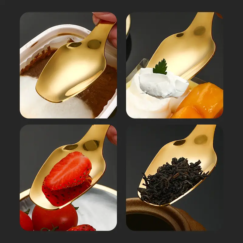 304 Stainless Steel Short Handle Spoon with Crown Design - Image 9