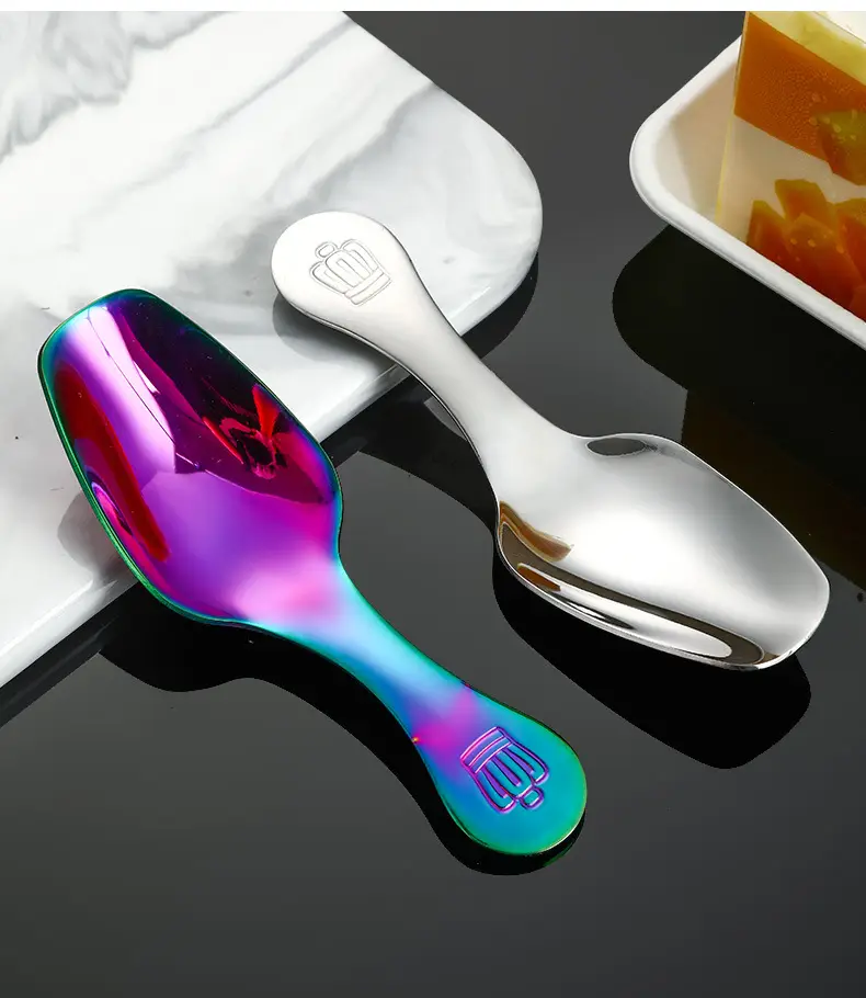 304 Stainless Steel Short Handle Spoon with Crown Design — feature 14