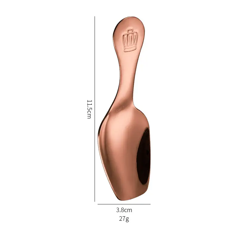 304 Stainless Steel Short Handle Spoon with Crown Design - Image 3