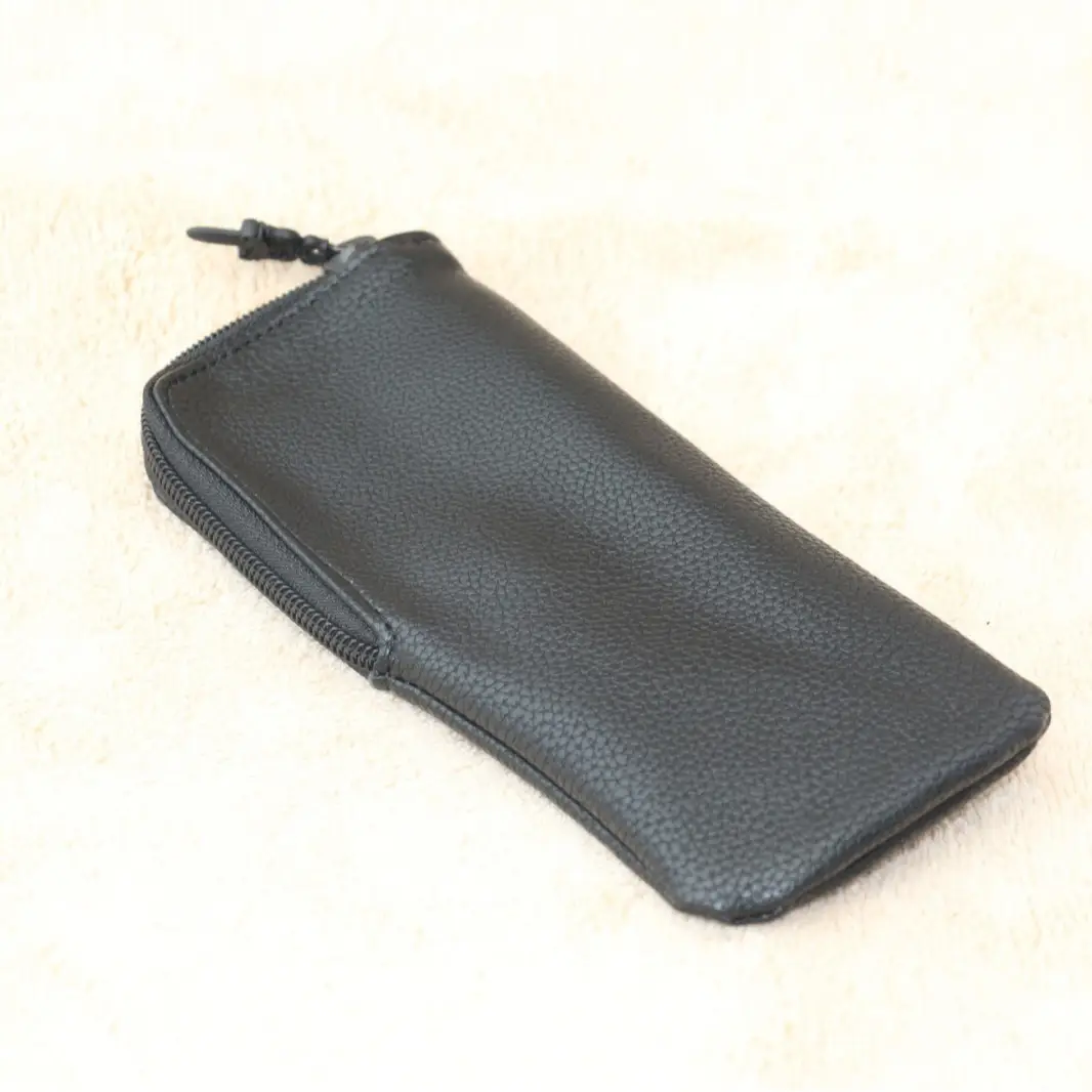 High-Grade Black Litchi Pattern Glasses Case - Image 5