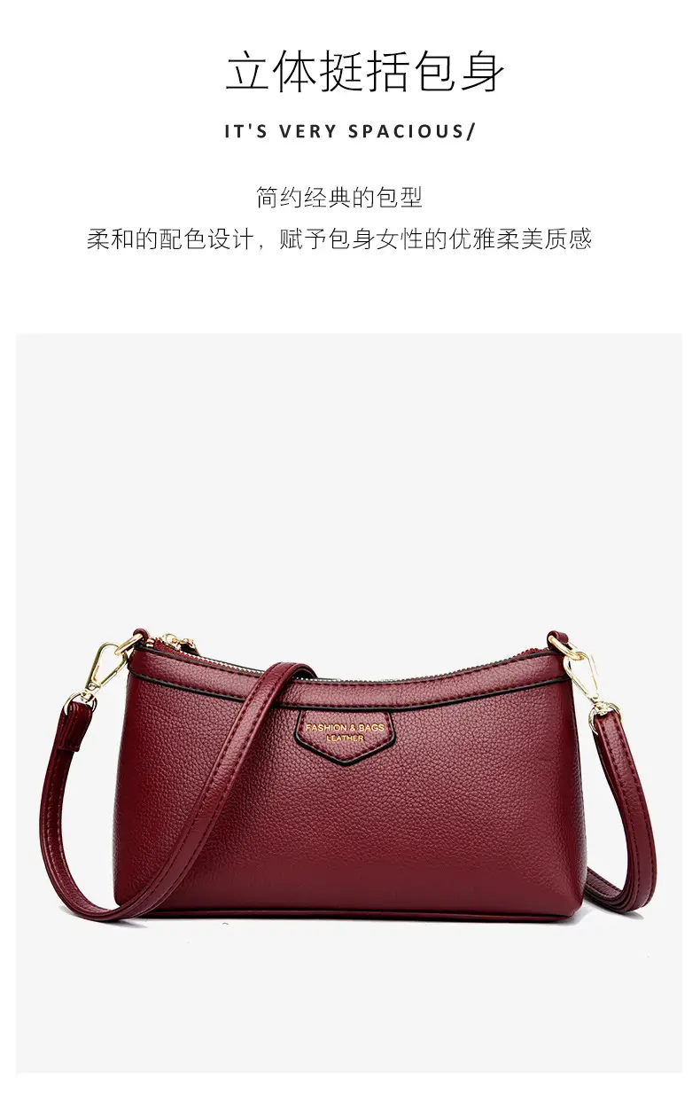 Practical Gift Bag for Mom 2025 New Summer Middle-Aged Women Small Shoulder Bag Versatile Elegant Crossbody Bag — feature 15