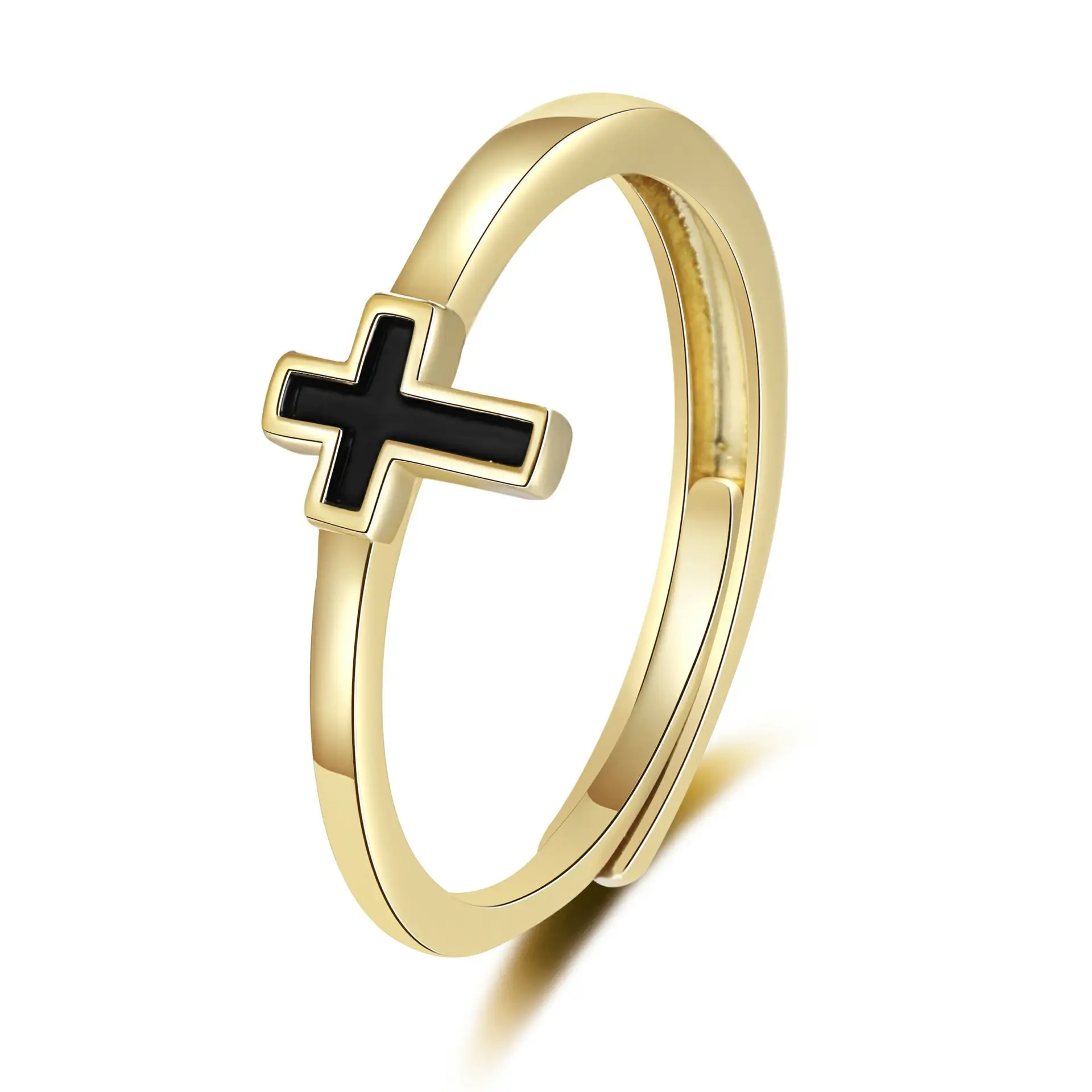 Women's Open-mouth Diamond Ring Silver Gold Design - Image 14