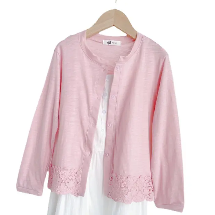 Korean 2025 Girl's Knitted Cardigan Summer Lace Dress - Image 7