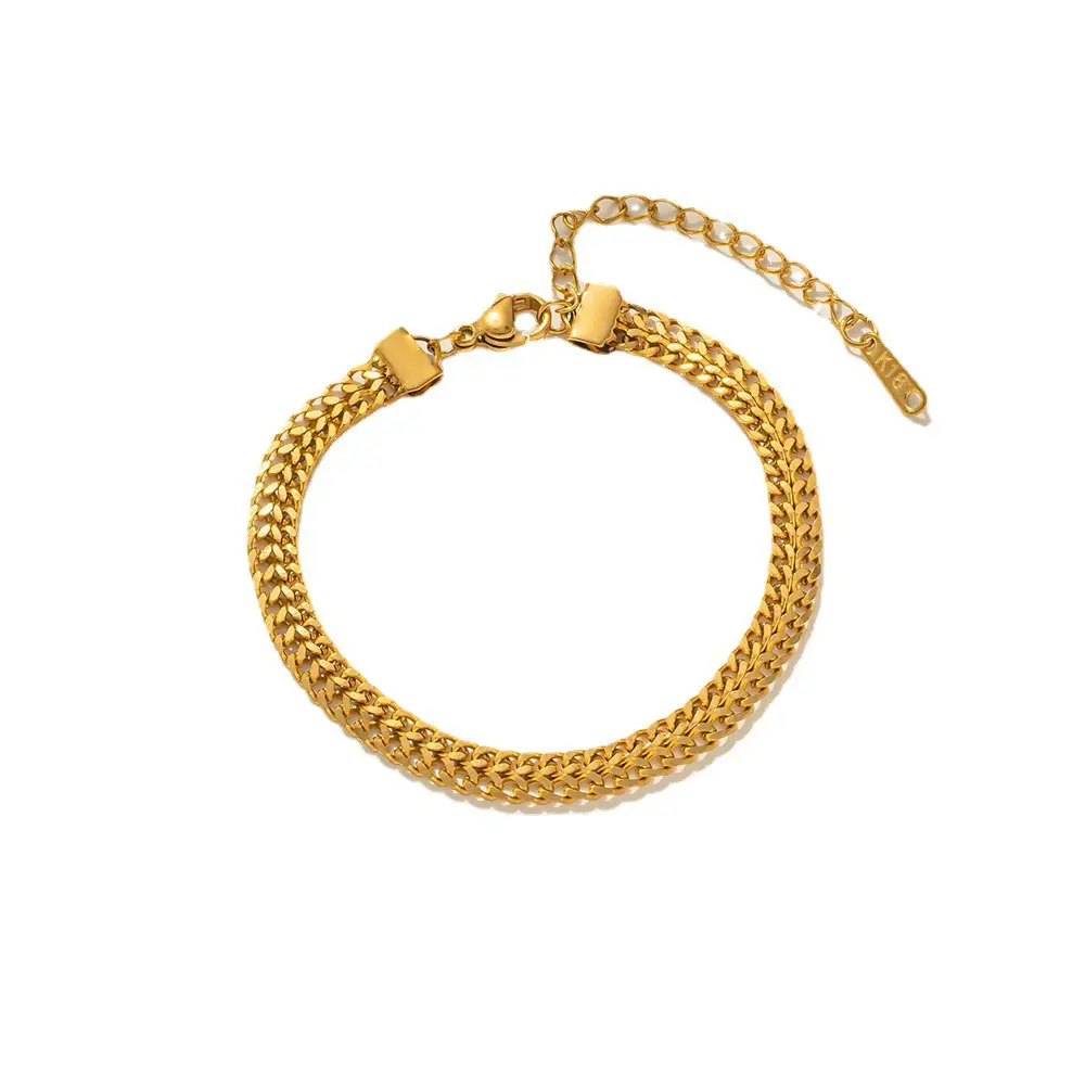 18K Gold Hard Chain Necklace for Women - Image 5