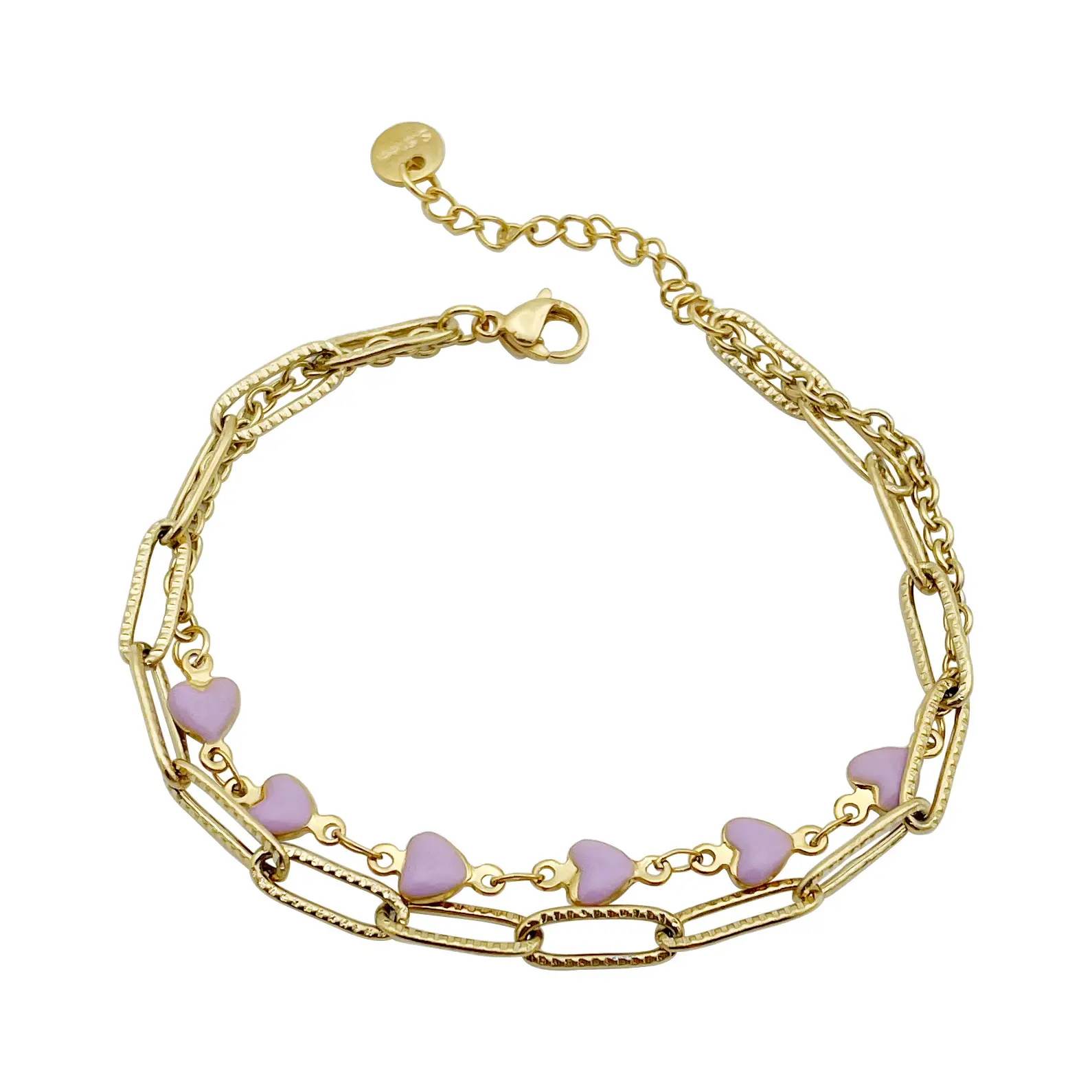 Vintage Gold Chain Bracelet with Colorful Stones - Image 7
