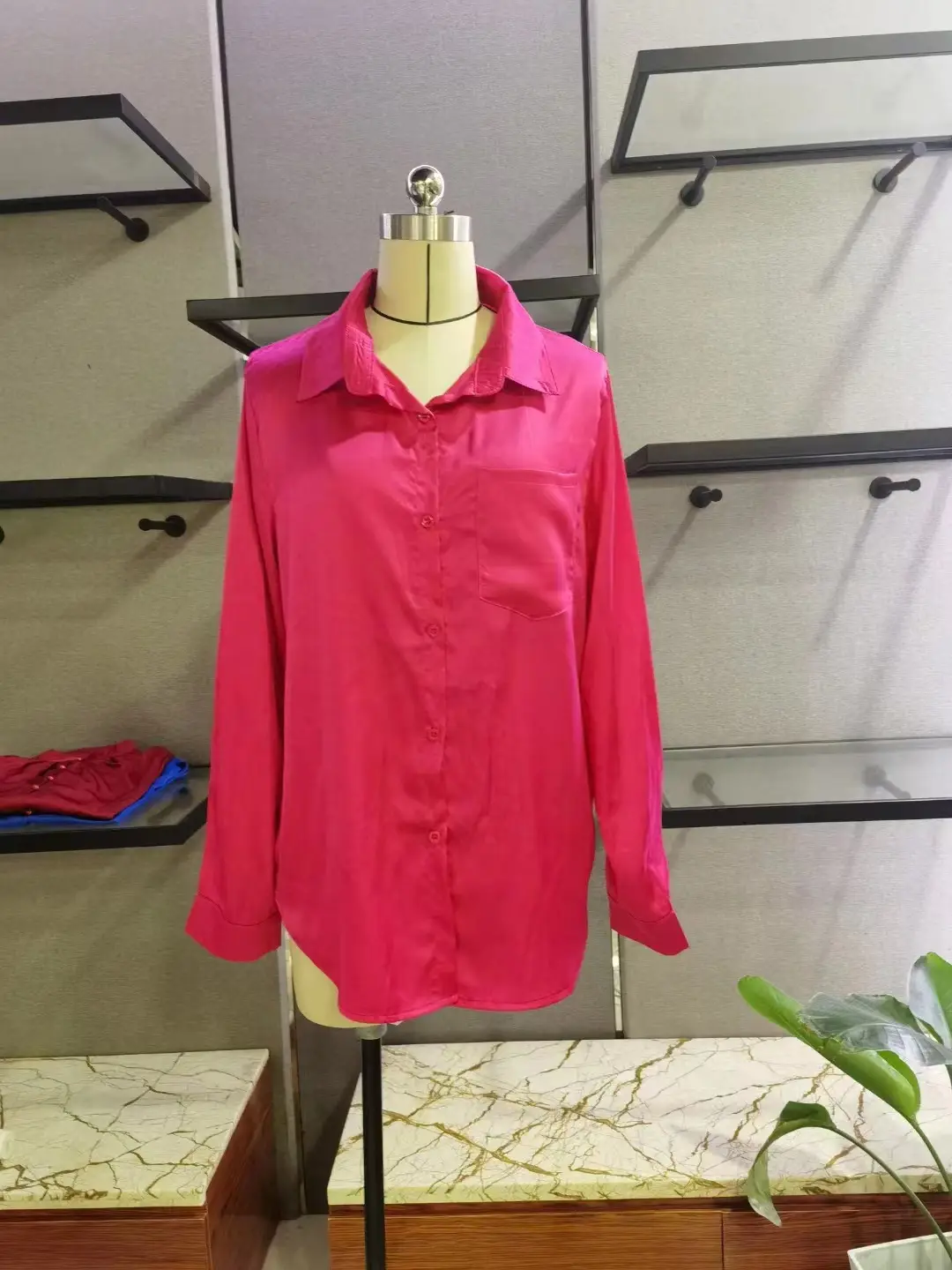 2025 Satin Business Shirt Women Long Sleeve Mid Length — feature 8