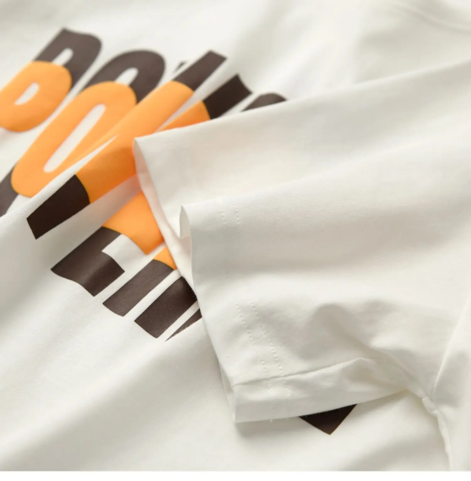 Children Cotton Letter T-Shirt Loose Sweat Wicking Summer Wear — feature 11