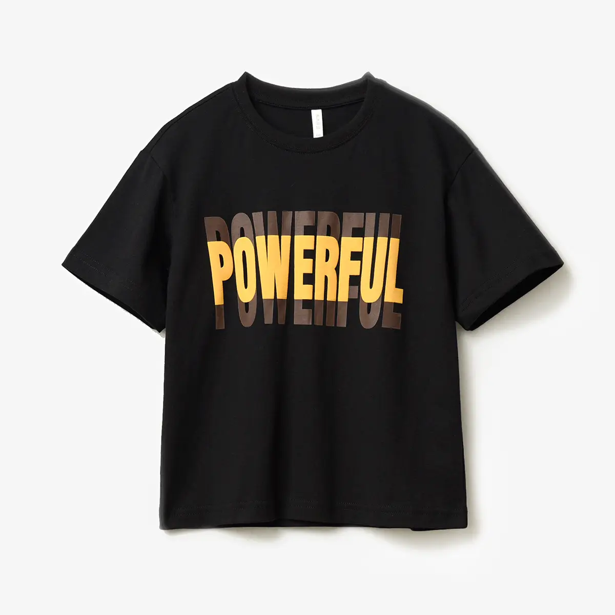 Children Cotton Letter T-Shirt Loose Sweat Wicking Summer Wear - Image 2
