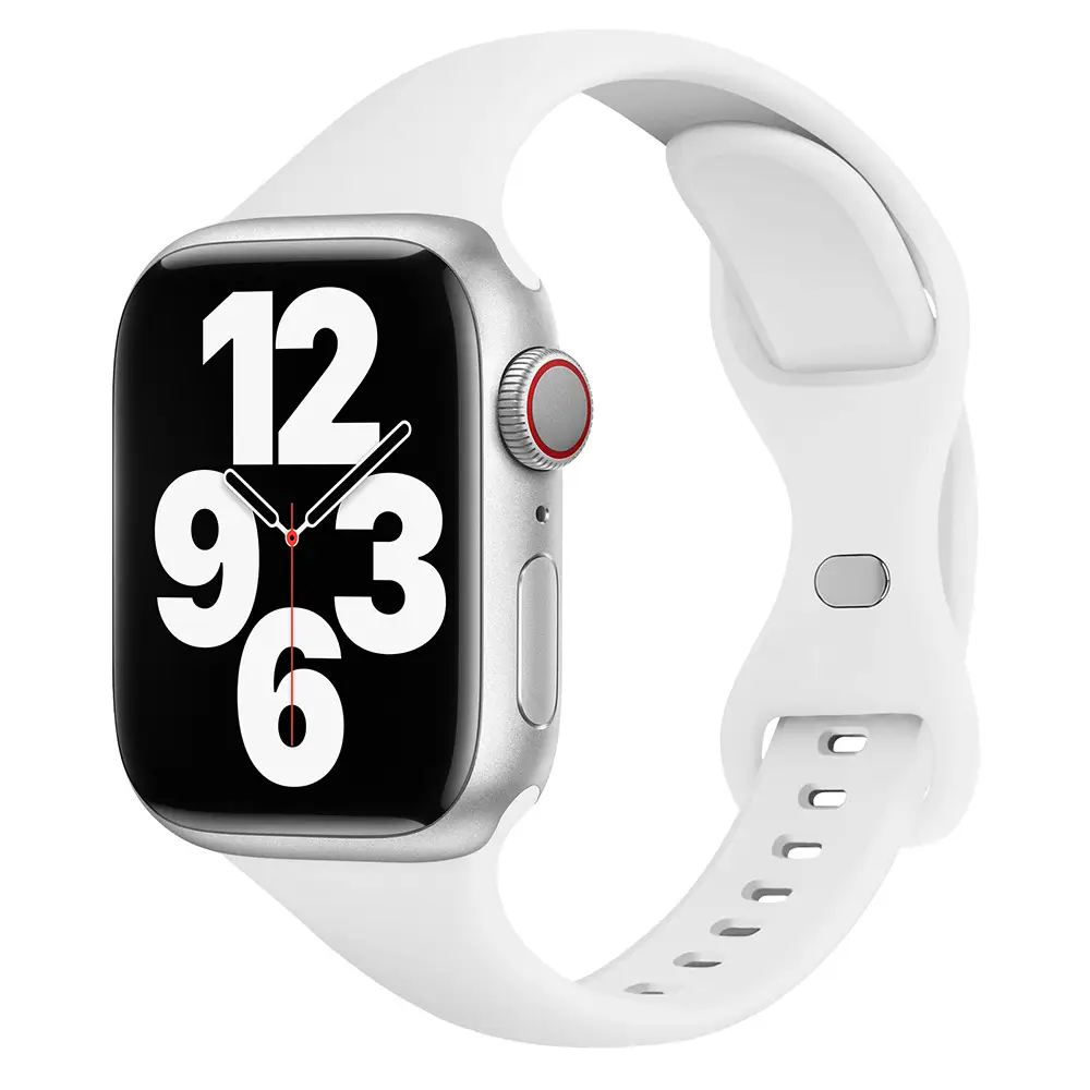 Apple Watch Silicone Strap White Watchcase - Image 2