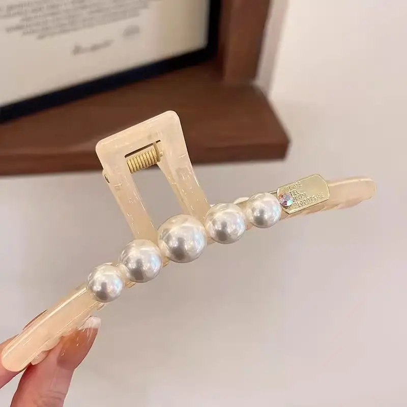 Black Pearl Hairpin for Women High-Grip Updo Clip - Image 5