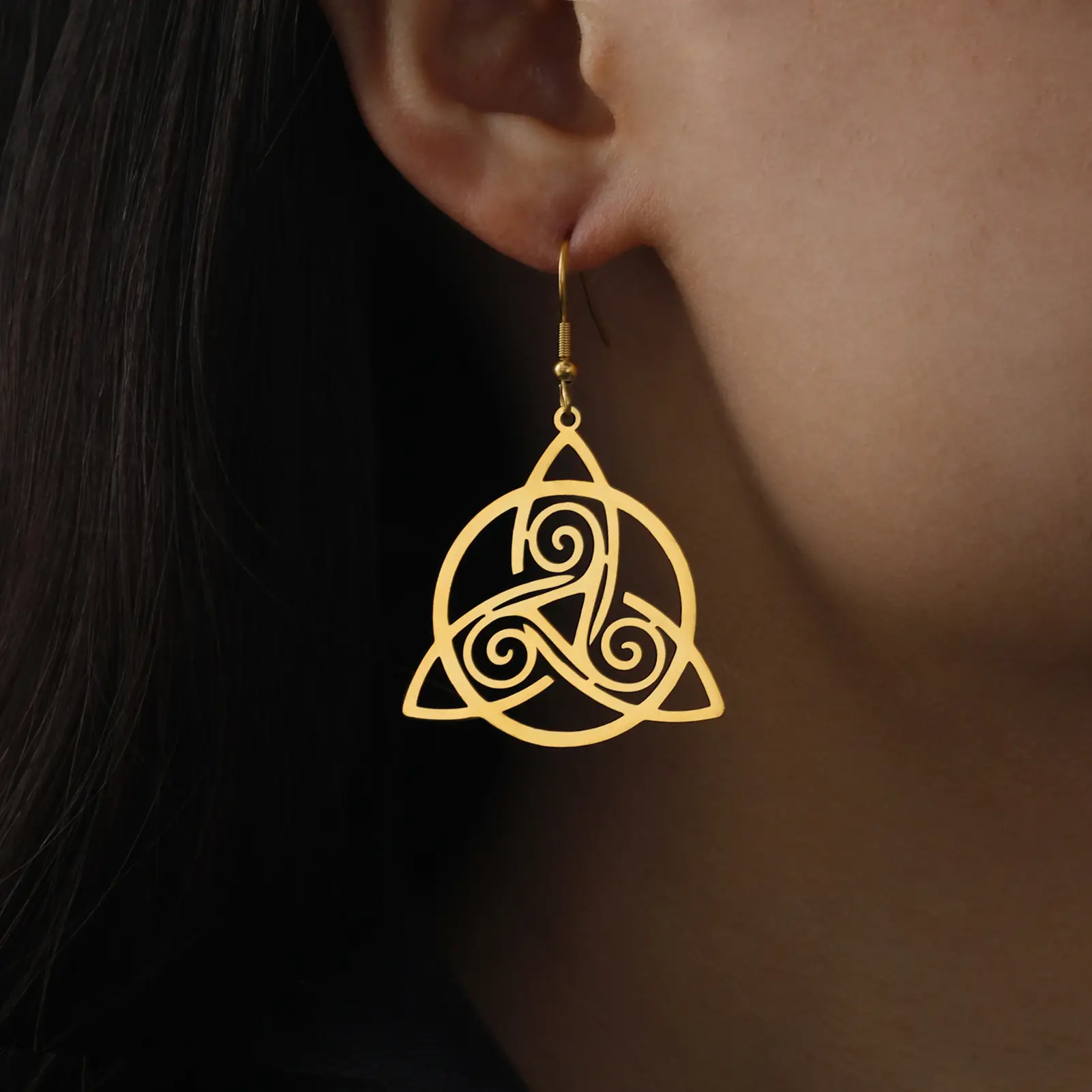 Celtic Knot Titanium Earrings for Women - Image 4