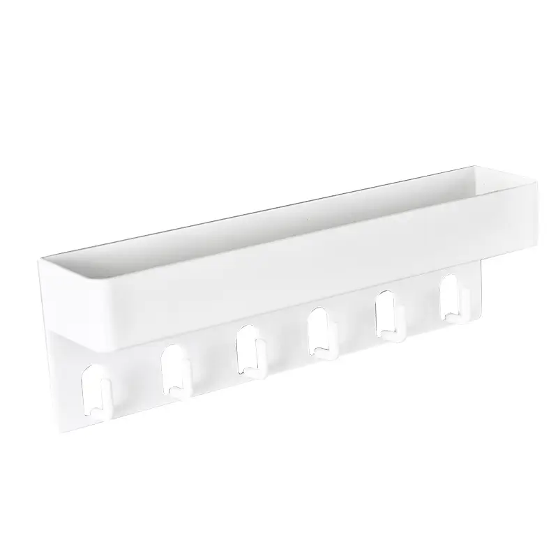 White wall-mounted storage rack