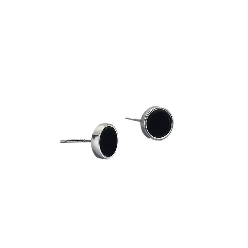 Men's 999 Foot Silver Earrings High-end Hip Hop Ruffian Handsome - Image 5