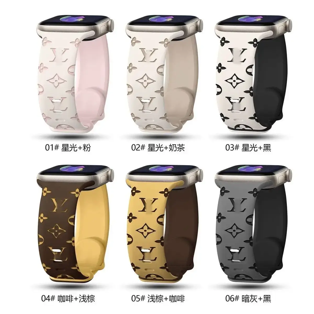 Apple Watch Silicone Strap Liquid Silicone Buckle Multi Color — feature 17