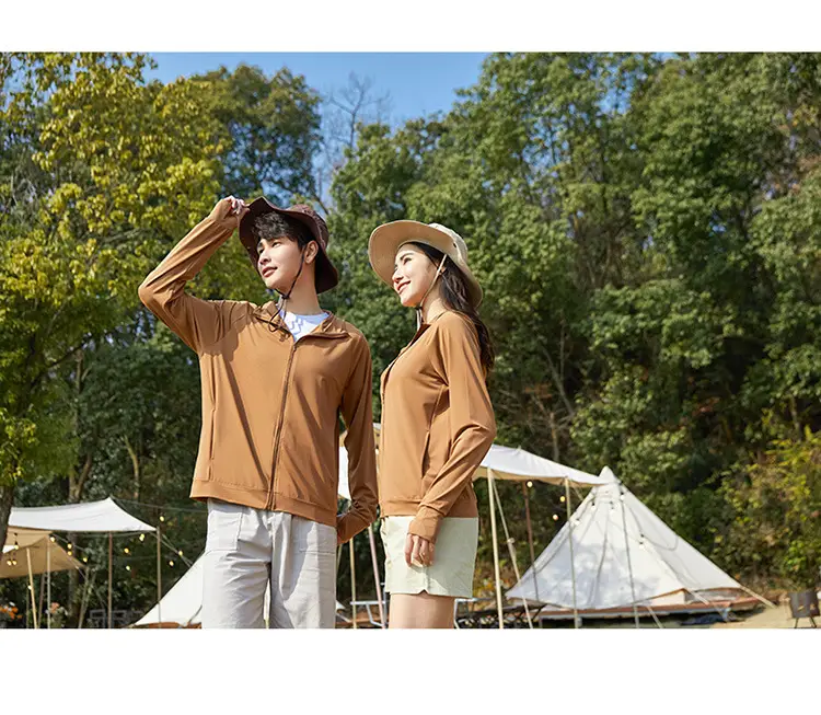 Women Ice Silk Sunscreen Jacket Cream Yellow — feature 25